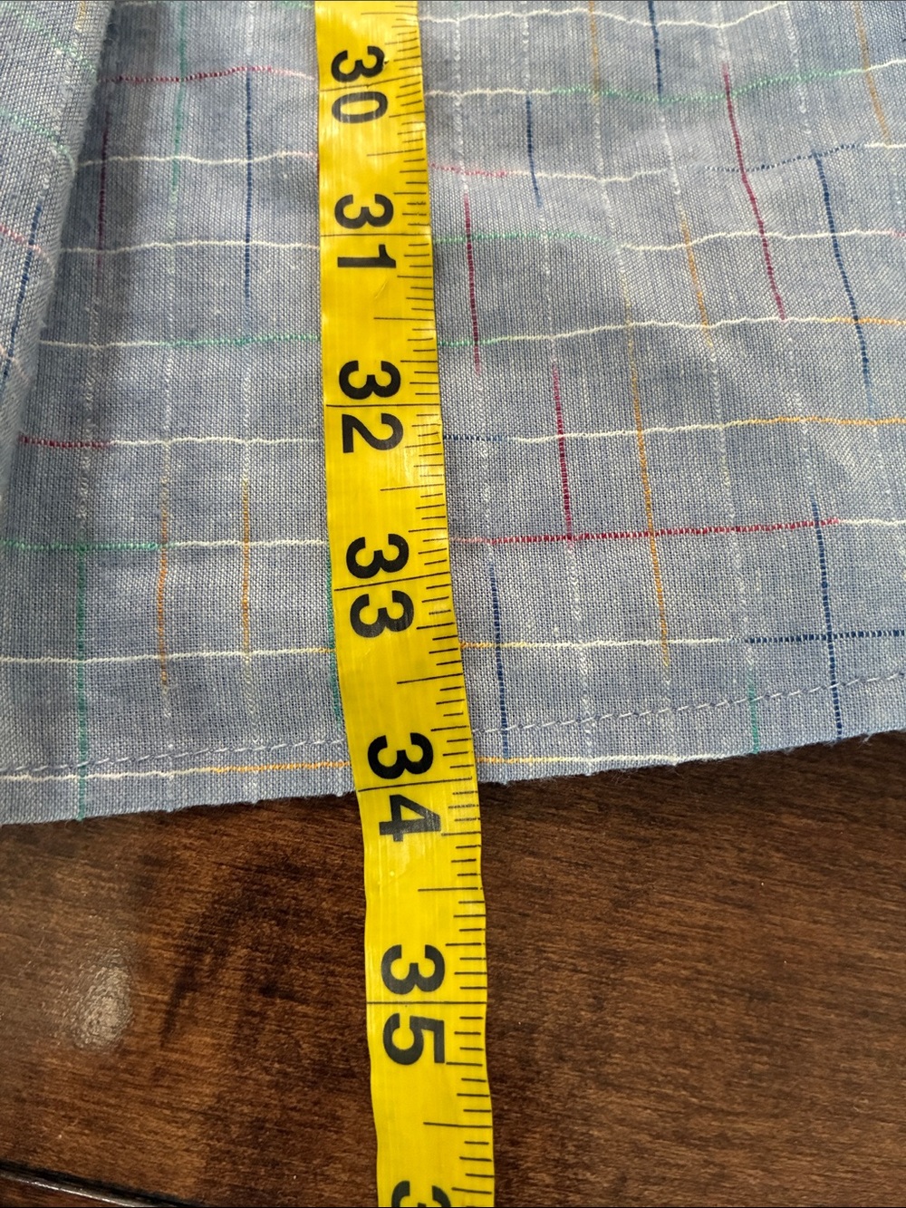 Modcloth Chambray Rainbow Stitched Dress Pockets Short Sleeve Cotton Size S - Picture 5 of 10